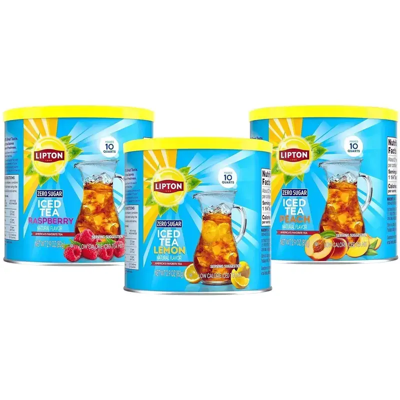 Lipton & TAZO - Wholesale Iced Tea - LPT Zero Sugar Lemon, Peach & Raspberry, Diet 10 Qt 3 Pack0