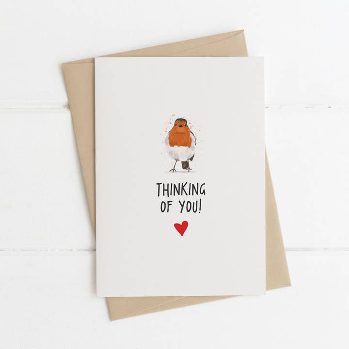 Tänker på dig-kort, Robin-kort för wholesale av Richarts Designs