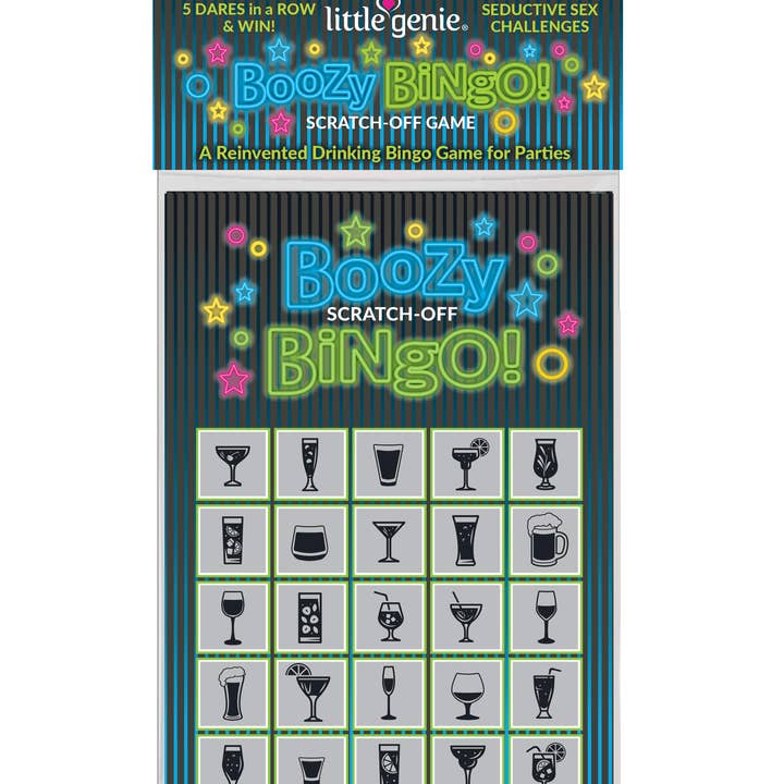 Little Genie Productions - Wholesale Party Favor - Boozy Bingo Scratch Off Drinking Game