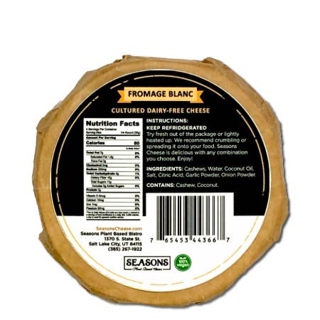 Seasons Plant Based Cheese - Wholesale Cheese - Fromage Blanc