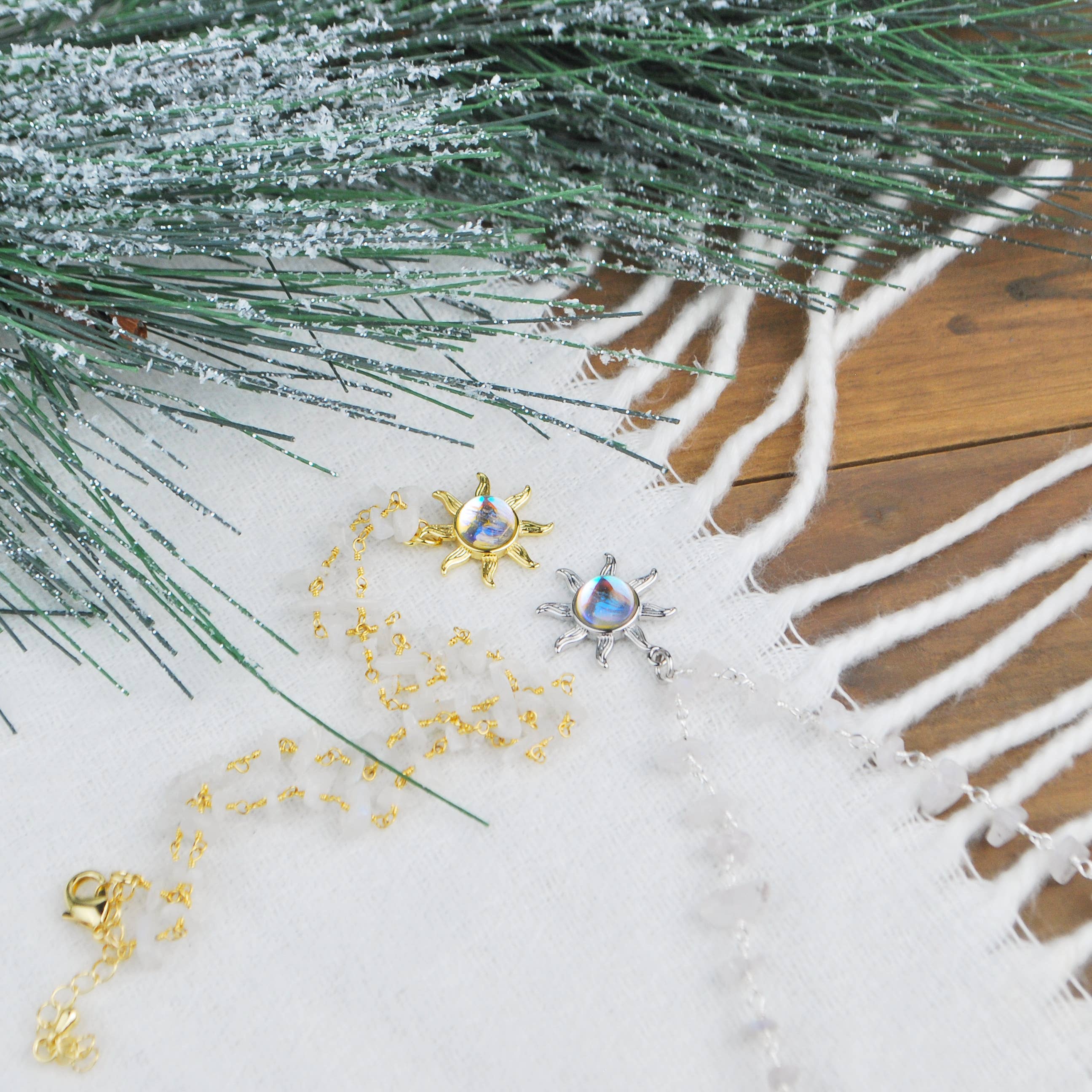 Liv Free Designs – Colar pingente/pendente por atacado – Colar Rainbow Moonstone0