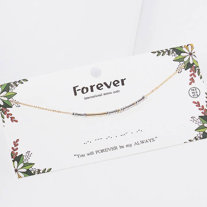 Fashion City - Wholesale Link & Chain Necklace - Positivity Morse Code Necklace9