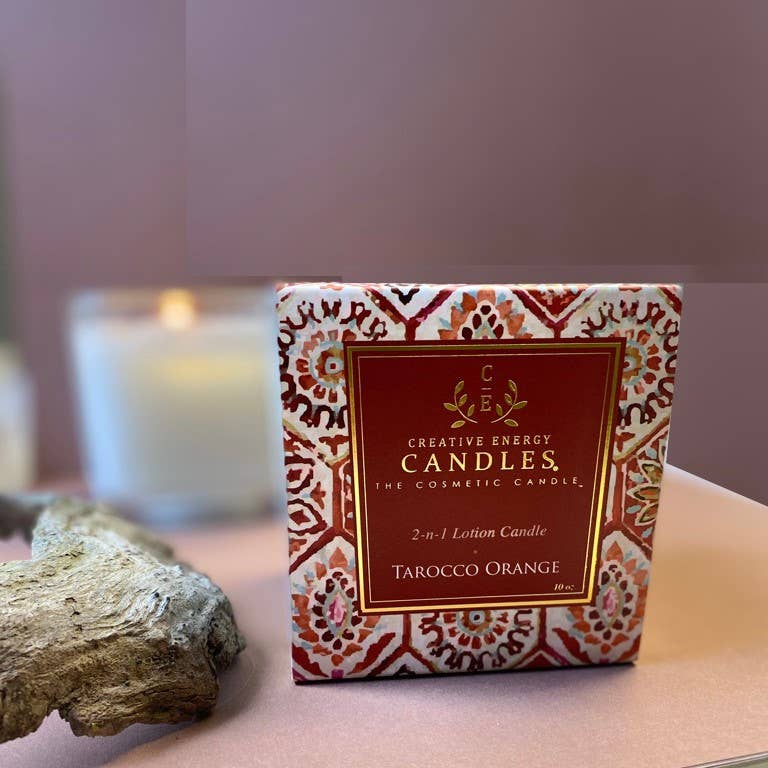 Creative Energy Candles - Wholesale Jar/Filled Candle - Tarocco Orange: 2-in-1 Soy Lotion Candle4