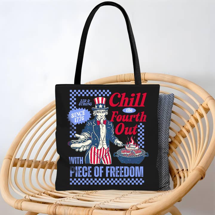 USA 250th Anniversary America 1776-2026 Patriotic Tote Bag for wholesale by Vivtrek