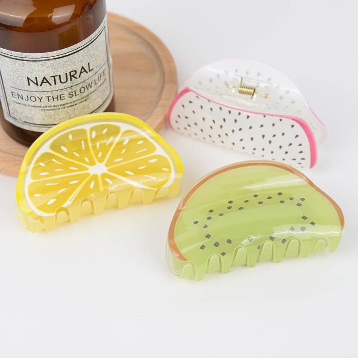 3.34'' Cute Fruit Hair Claw Clips for wholesale by TheDivaSoap