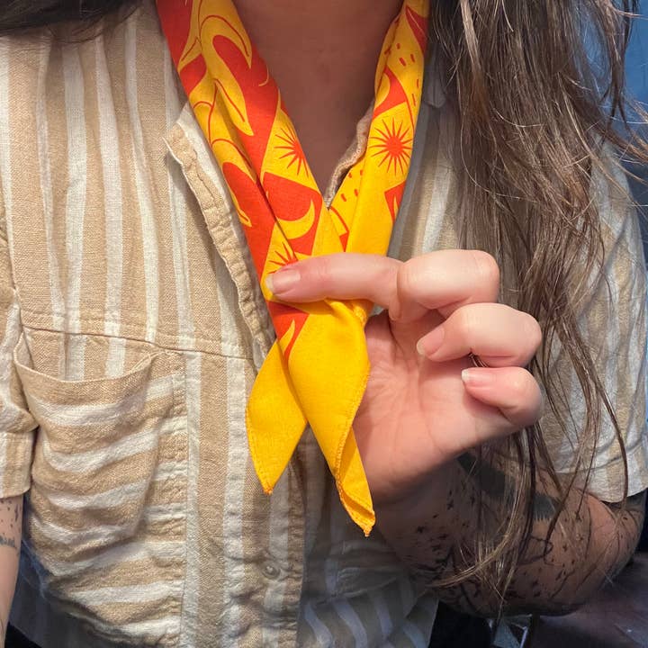 Pen+Pine – Bandana - Mulher por atacado – Bandana de algodão com design de dente-de-leão2