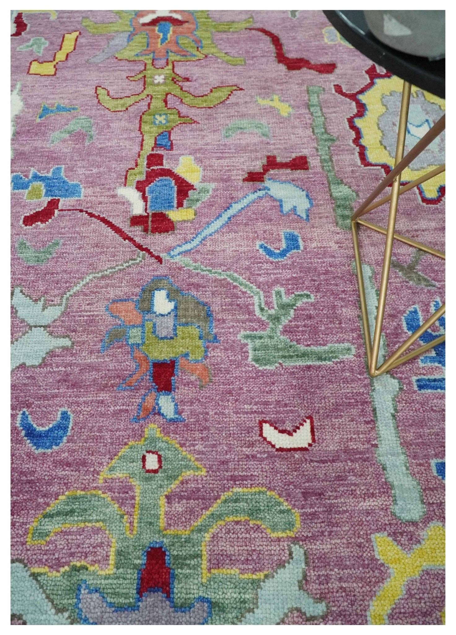 The Rug Decor, Inc. - Wholesale Area Rug - Ready to Ship Pink Modern Oushak Rug Wool Blue Colorful Hand knotted Area Rug1