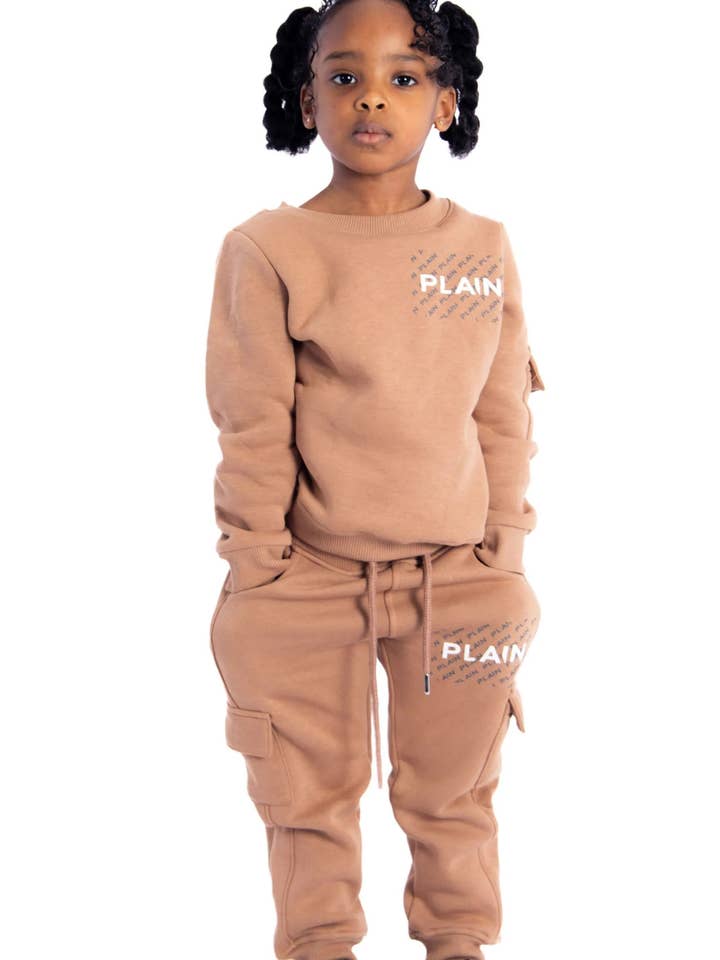 Effen Kampala Cargo set Chamoisee Bruin JR voor wholesale door PlainAmstrdm