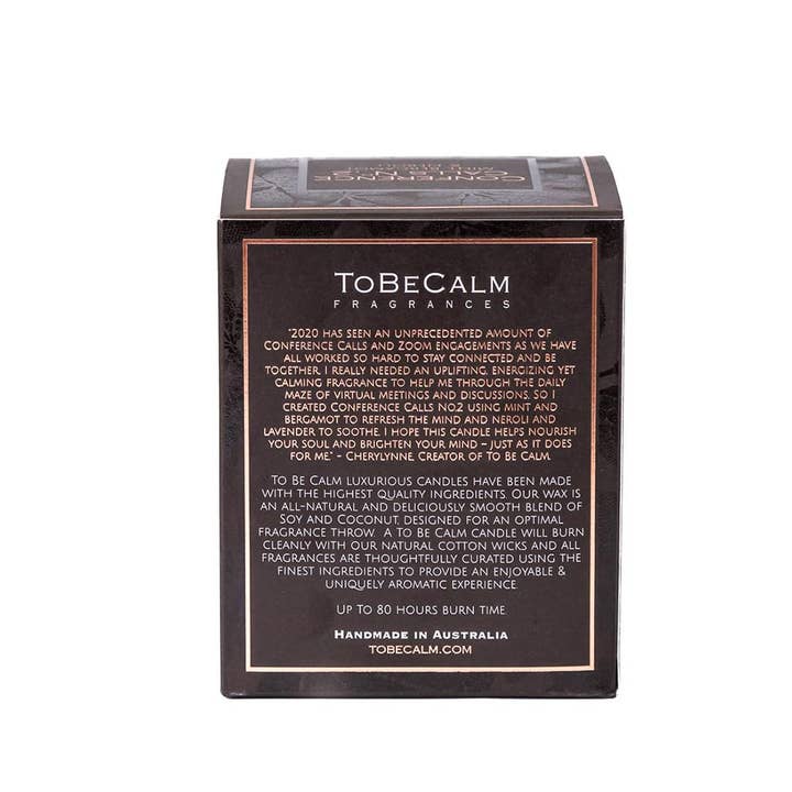 To Be Calm – Engroshandel Glaslys – Konferenceopkald nr. 2 - Mint, Bergamot & Neroli
