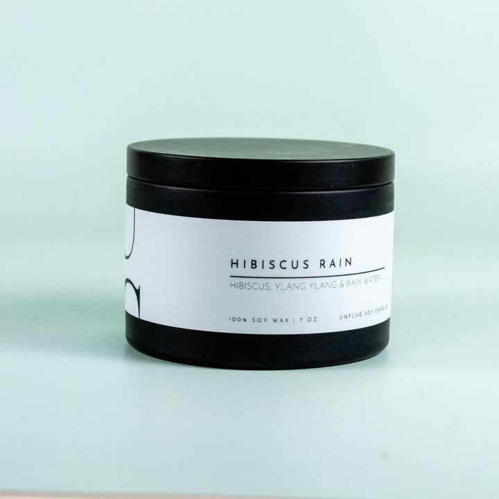 Unplug Soy Candles - Wholesale Travel Candles - Matte Black Travel Tin Soy Candle4