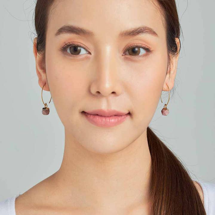 Marquet - Wholesale Dangle Earrings - Clara Fair Trade Geometric Stone Earrings - Holiday Gifting6