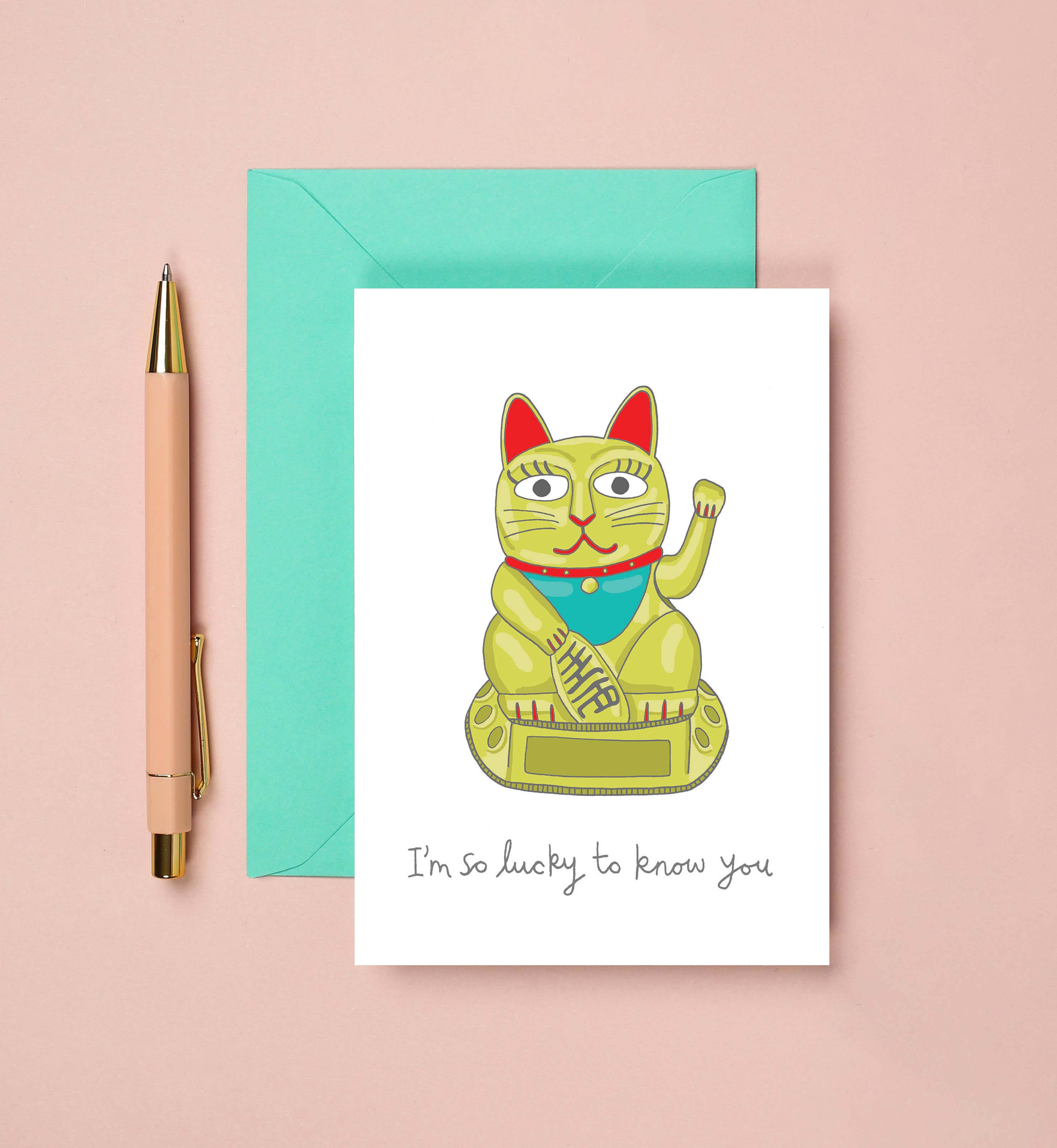You've Got Pen On Your Face - Wholesale Friendship Card - Lucky Cat Greeting Card | Friendship Card | Thank You Card1