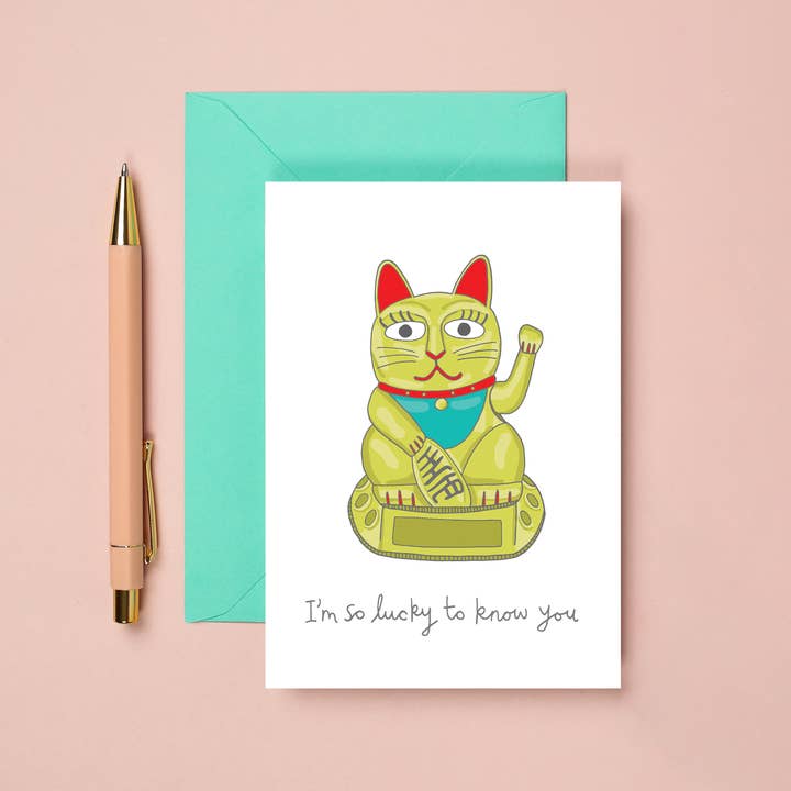 You've Got Pen On Your Face - Wholesale Friendship Card - Lucky Cat Greeting Card | Friendship Card | Thank You Card1