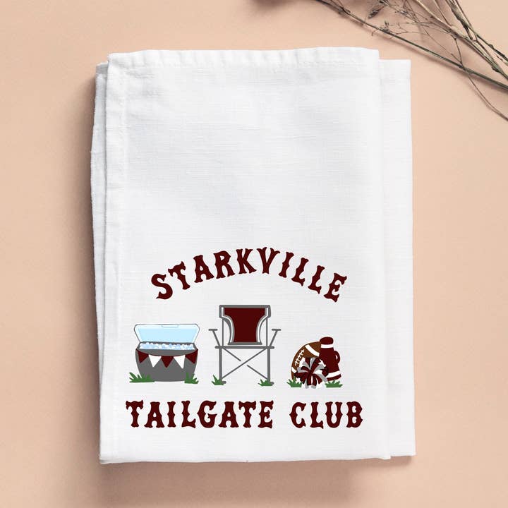 Starkville Tailgate Club viskestykke for engroshandel hos LuckyBird Apparel and Home
