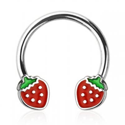 316L SURGICAL STEEL STRAWBERRY ENDS HORSESHOE/SEPTUM for wholesale by CRAVE