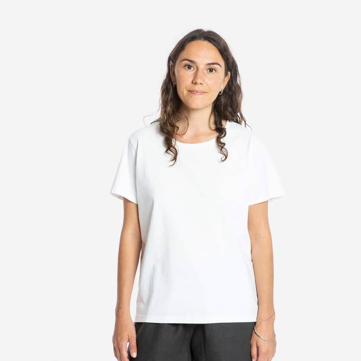 Camiseta básica blanca para venta al por mayor de Matona