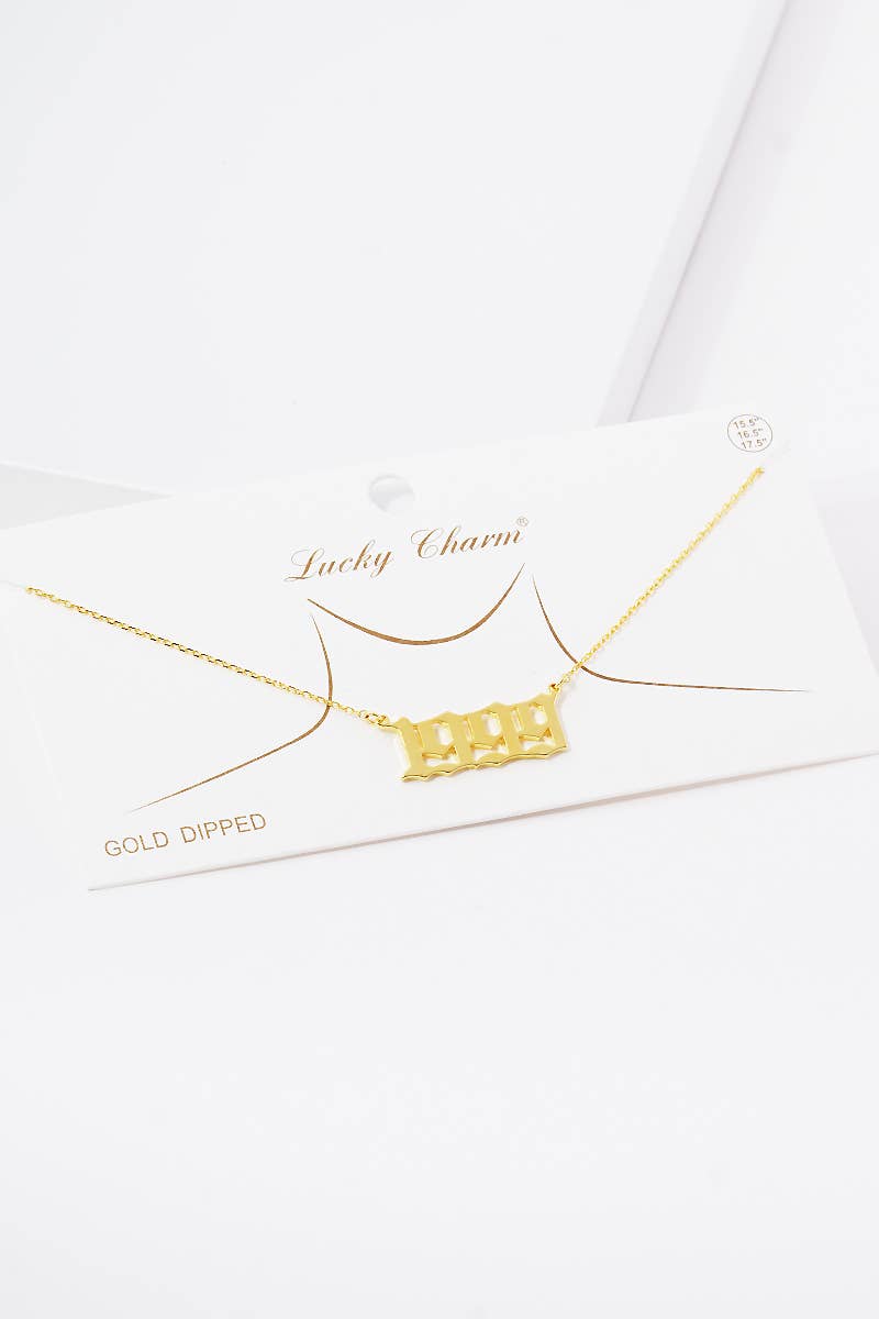 OHBOOBA DESIGN - Wholesale Pendant/Charm Necklace - Gold Plated Birth Year Necklace38