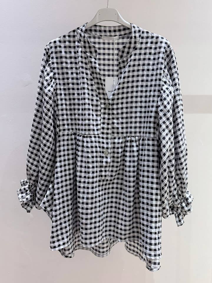 Vichy bomuldsbluse 2431-VICHY for engroshandel hos NOELINE