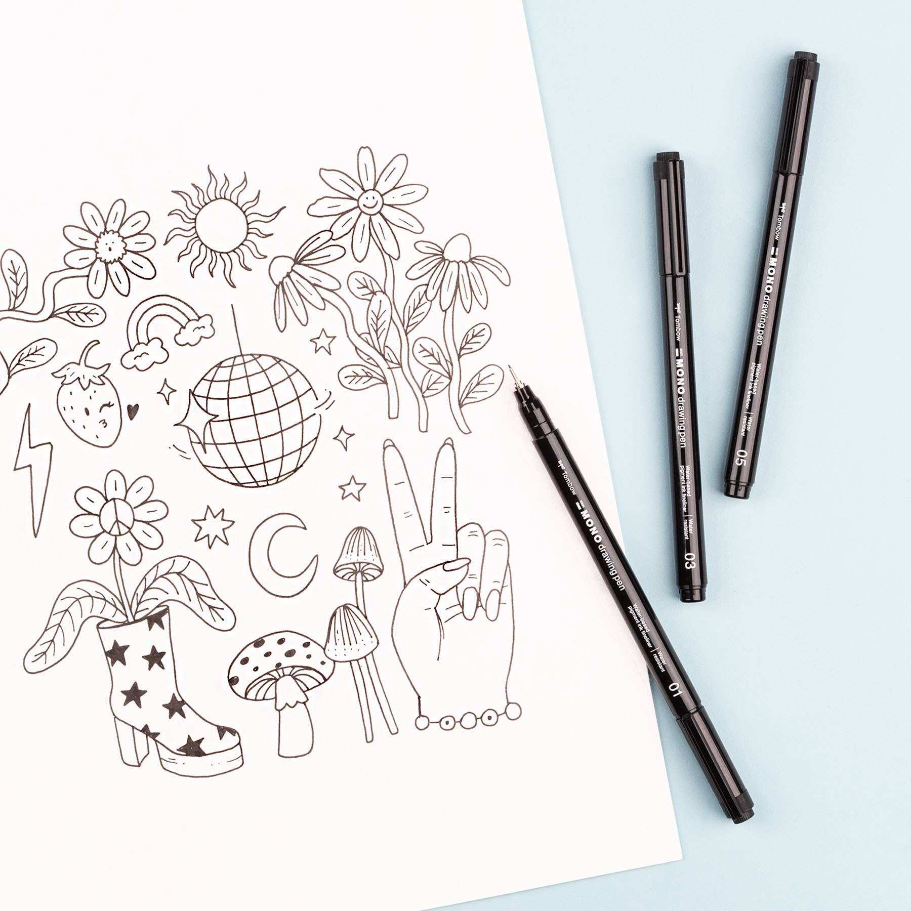 Tombow - Vente Stylos - Stylos à dessin MONO - Paquet de 34
