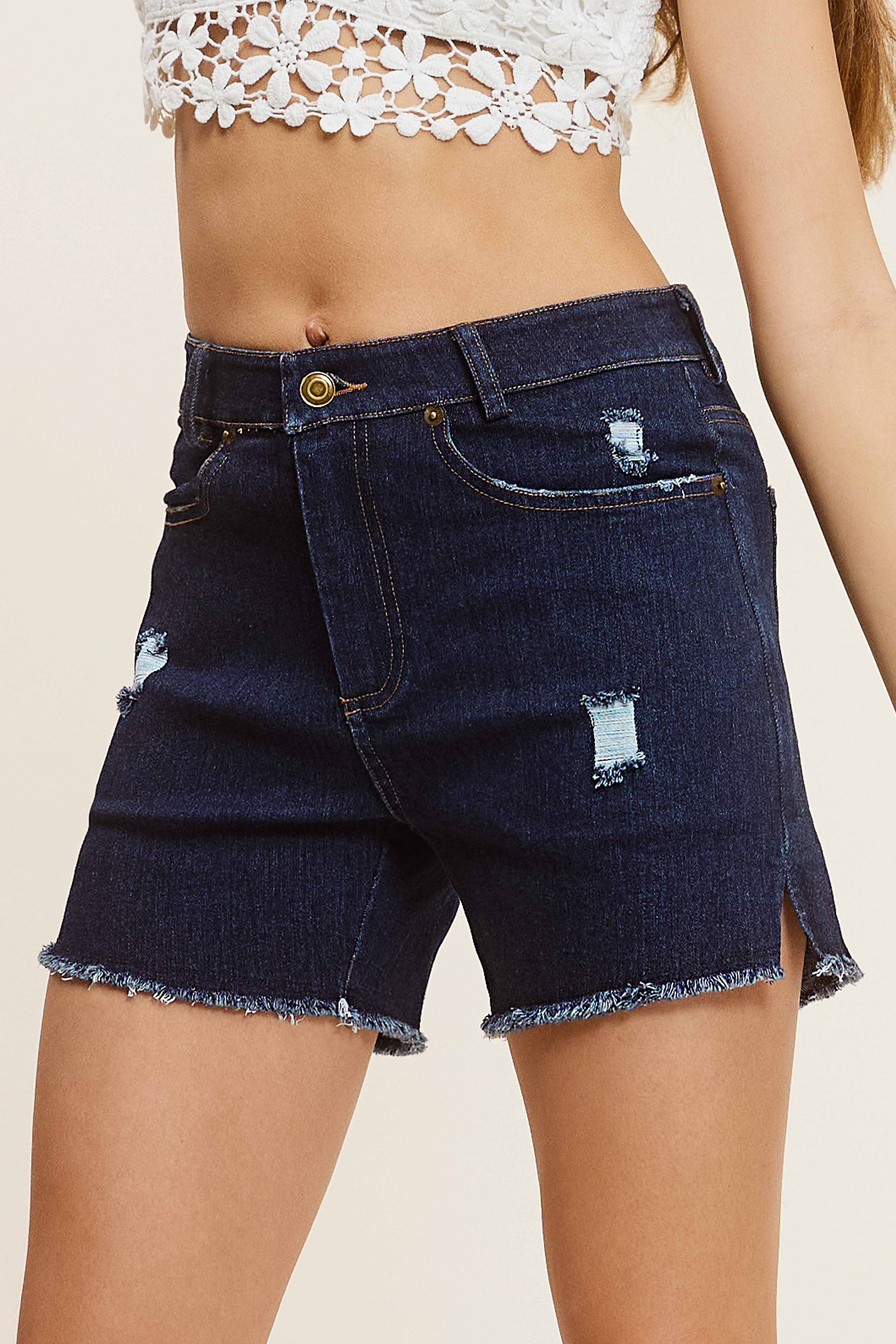 La Miel - Wholesale Shorts - Women's - HCP4224-High Rise Basic Mineral Washed Colored Denim Shorts21