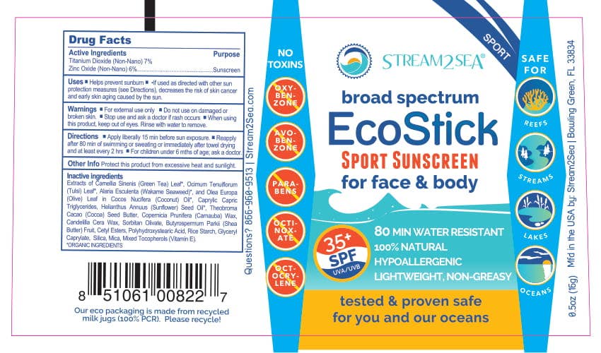 Stream2Sea – Großhandel Sonnencremes – EcoStick Sport Sonnenschutz | SPF 354