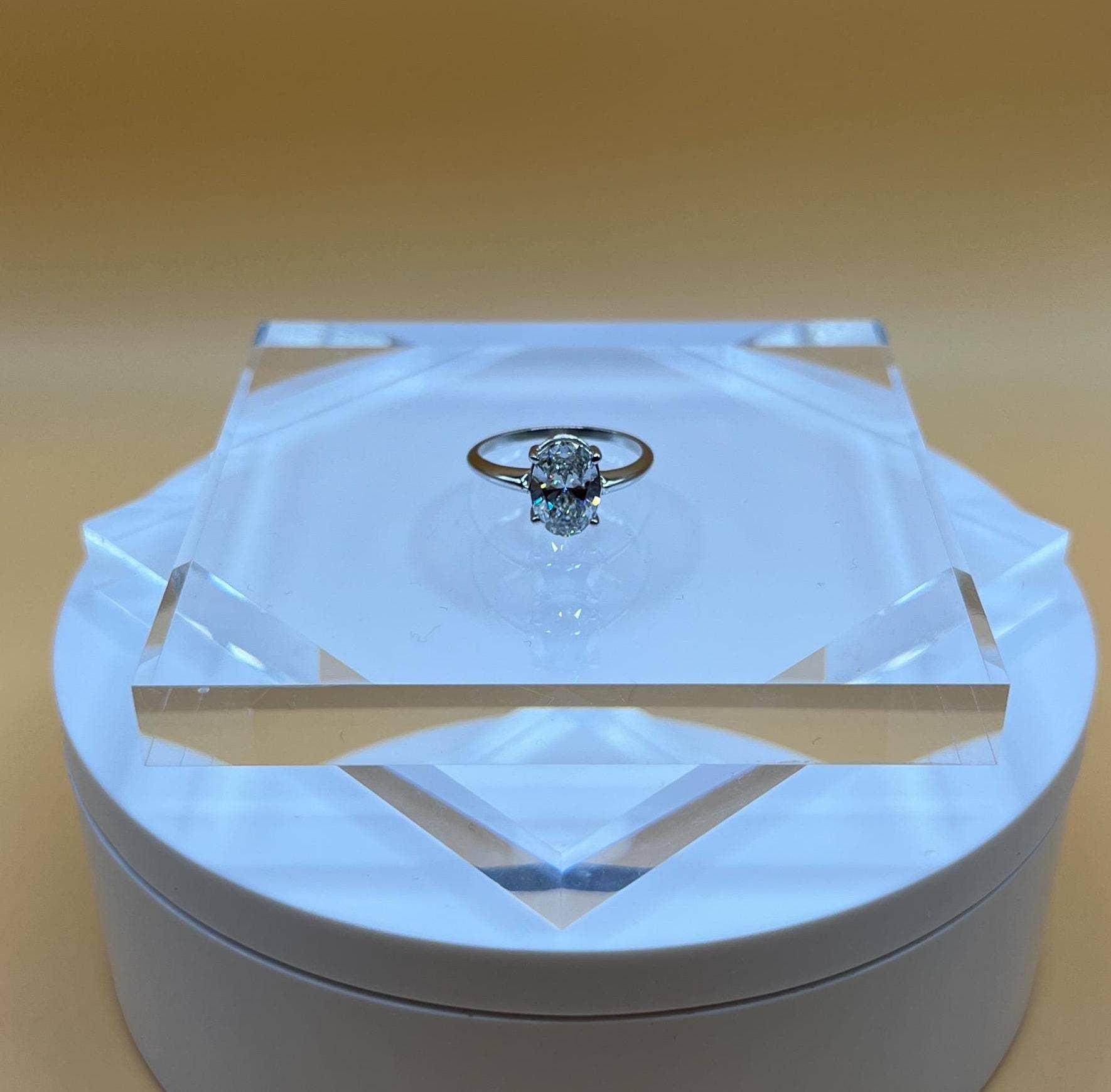 Elegant Jewels LLC - Wholesale Engagement Ring - 4 CT Oval Lab Grown Diamond 14K Gold Solitaire Ring8