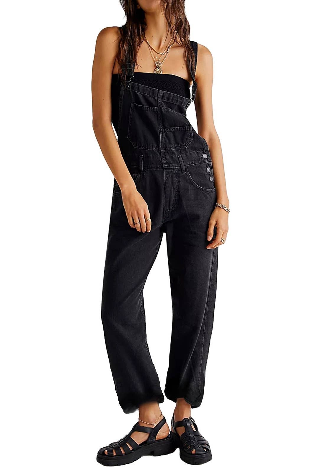 Rosa Clothing - Wholesale Overalls - Women's - vintage washed Denim overalls5