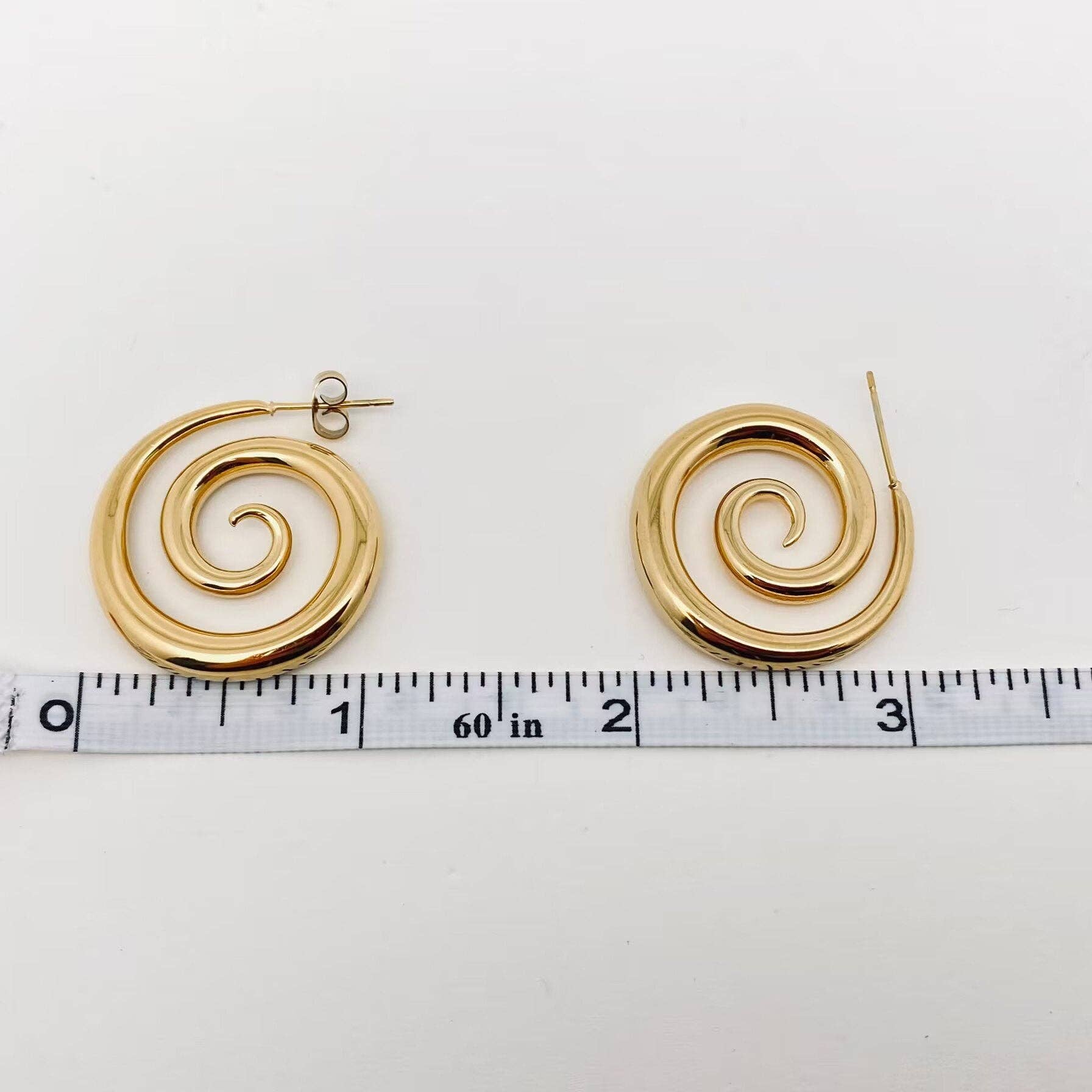 Mio Queena - Wholesale Hoop Earrings - Smoke Shape Stainless Steel Hoop Earrings - FGS5