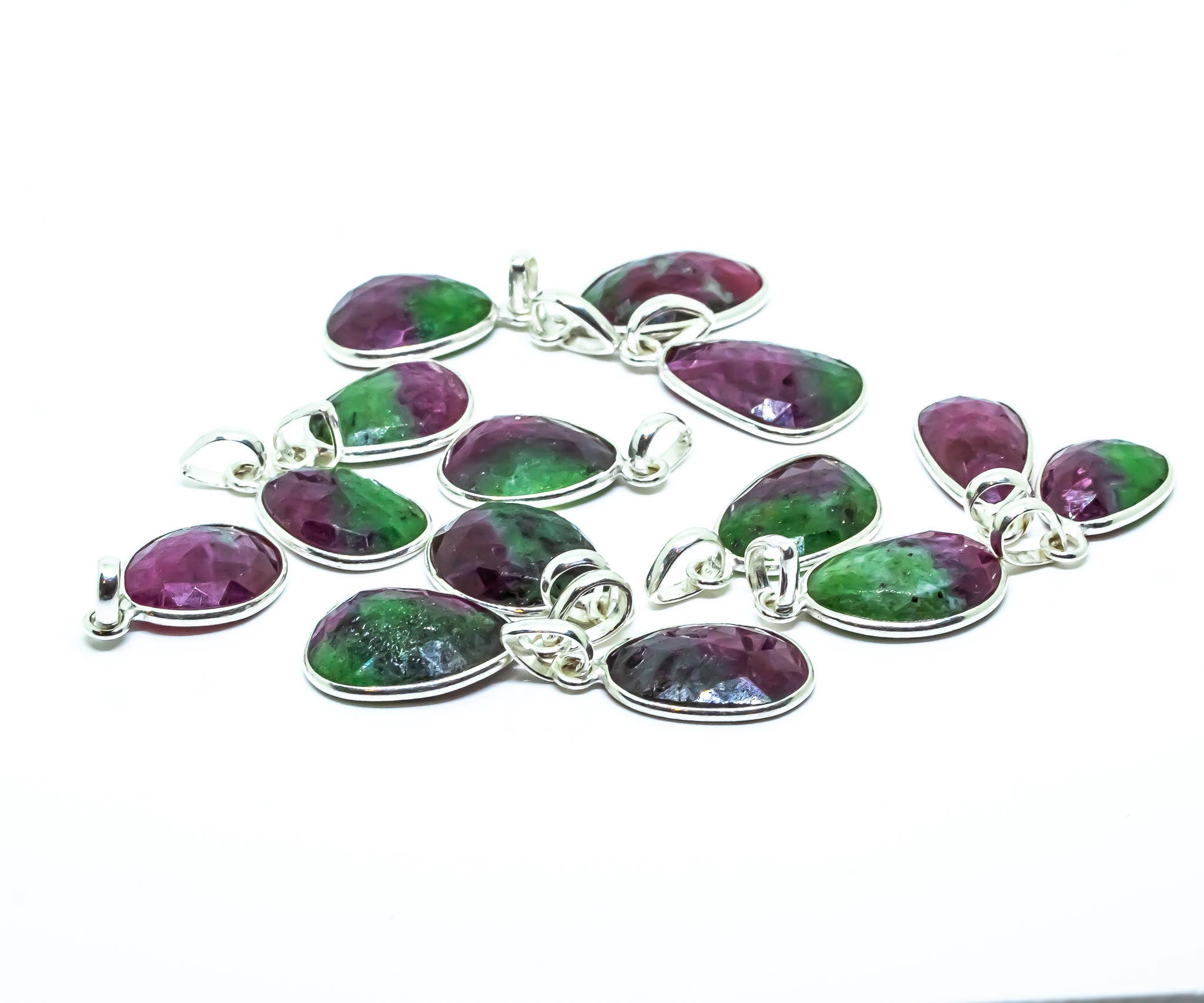 Quasar Gems USA - Wholesale Pendant/Charm Necklace - Ruby Zoisite Sterling Silver Pendant Necklace2