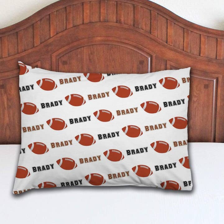 Personalized Football Microfiber Pillowcase for wholesale by Potter's Printing