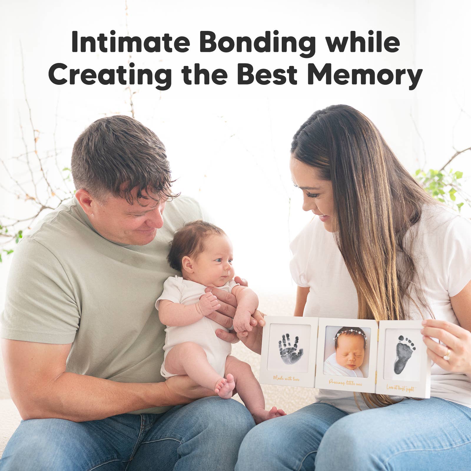 White Gold Fond Inkless Baby Handprint and Footprint Kit, Newborn Gifts for wholesale on Faire7