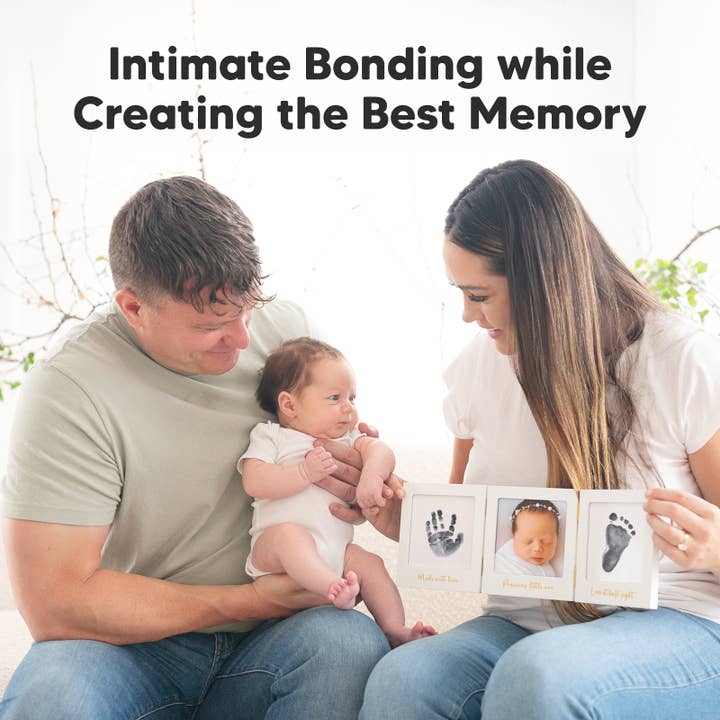White Gold Fond Inkless Baby Handprint and Footprint Kit, Newborn Gifts for wholesale on Faire7