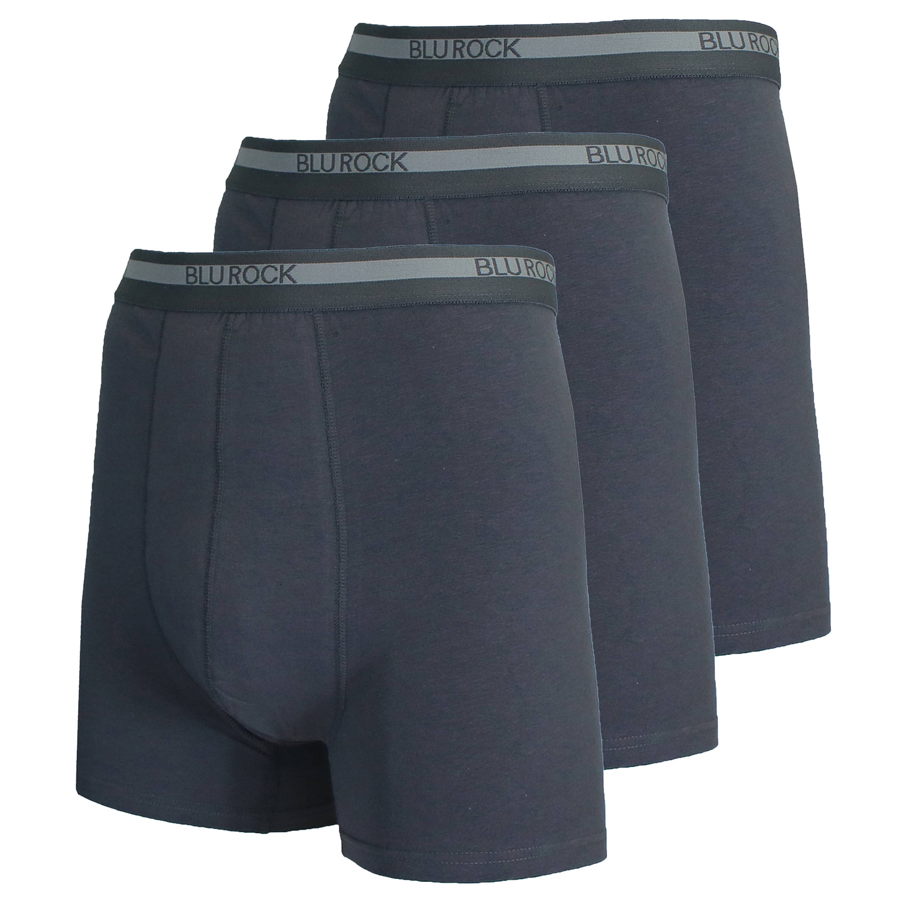 Galaxy By Harvic - Wholesale Underwear - Men's - Blu Rock  Men's Stretch Cotton Boxer Briefs (3 Pack)2