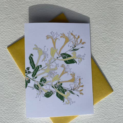 Flower Botanical Garden Notecards: Honeysuckle for wholesale by JAKE & META