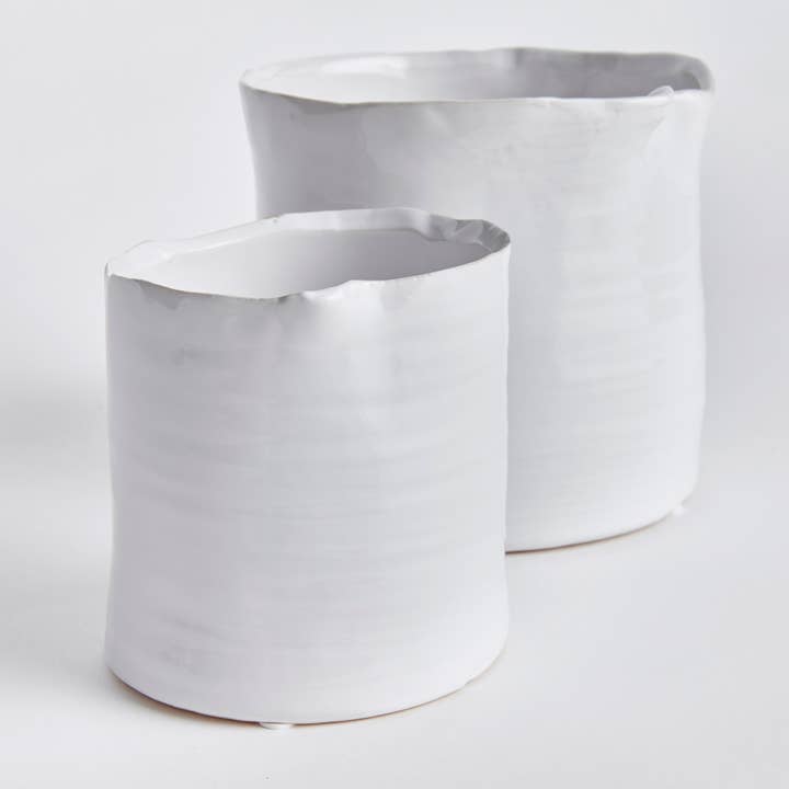 Alva Pots, Set Of 2, White for wholesale on Faire