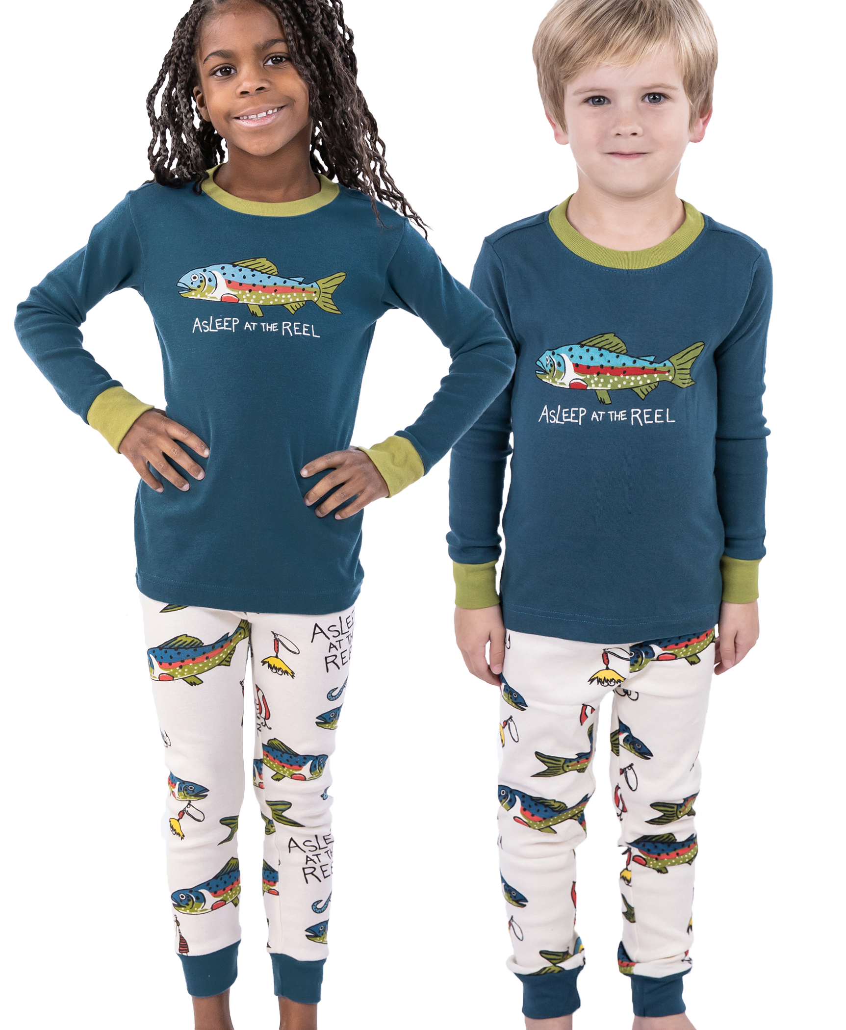 Lazy One - Wholesale Sleepwear Set - Kids - Asleep at the Reel Kid's Long Sleeve Pajama Set6