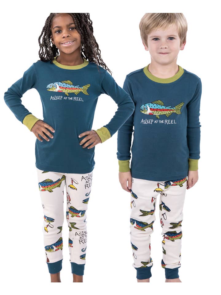 Lazy One - Vendita all'ingrosso Completo pigiama - Bambini - Set pigiama a maniche lunghe per bambini "Asleep at the Reel"6