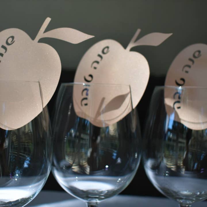 thekitcut - Wholesale Decal - Party Decorations - Apple glass decoration | Rosh Hashanah | Hebrew Shana Tova4