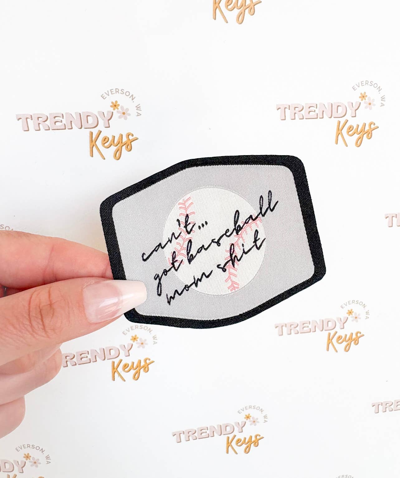 TrendyKeys - Wholesale Patch - Baseball Mom Shit Patch  - Patch for Hats & More0