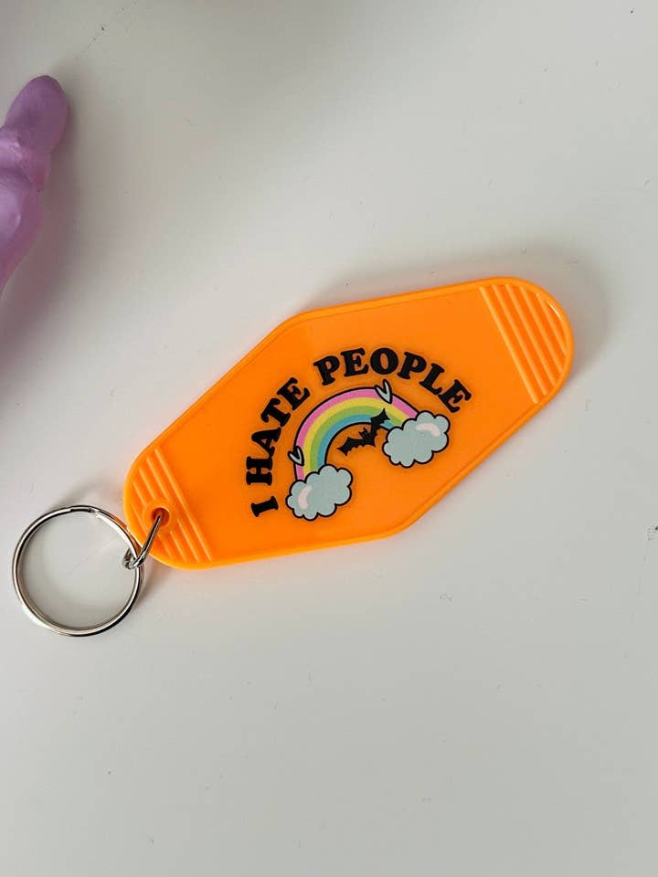 Creepy Cute Keychain, Pastel Goth Accessories, Funny Motel K for wholesale by Peach Tree Design Shop