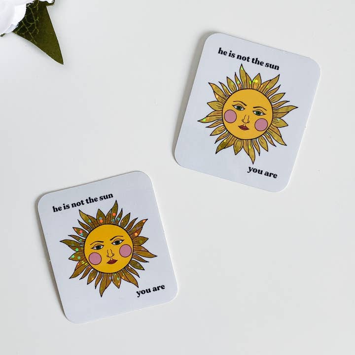 Not The Sun Glitter stickers for wholesale by Daisy Buffet