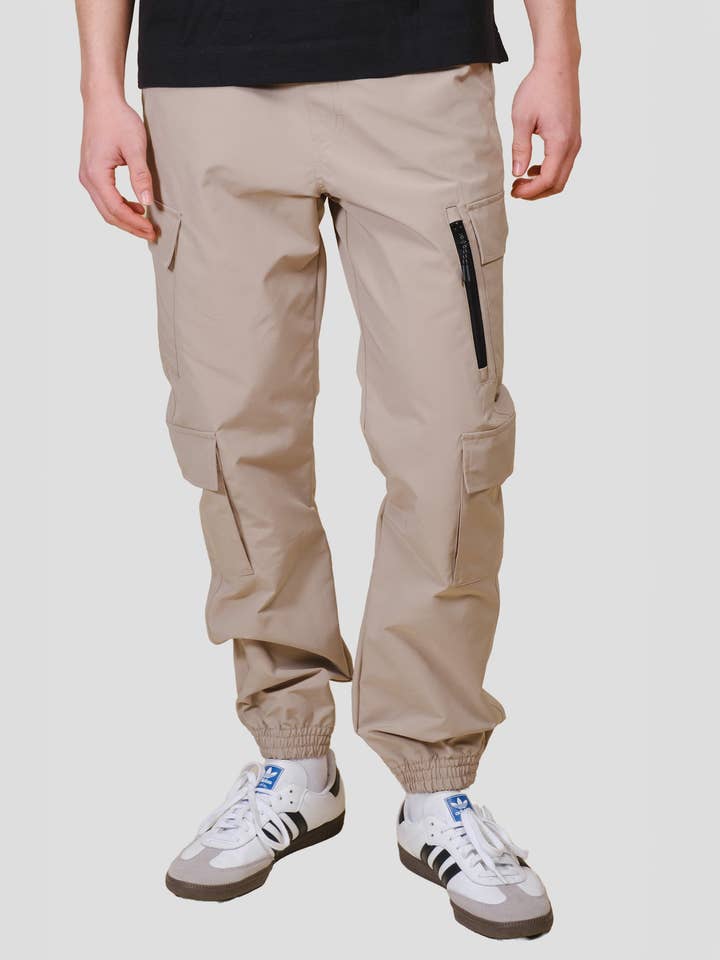Diagonal Multi Cargo Pocket Jogger for wholesale by Brooklyn Cloth