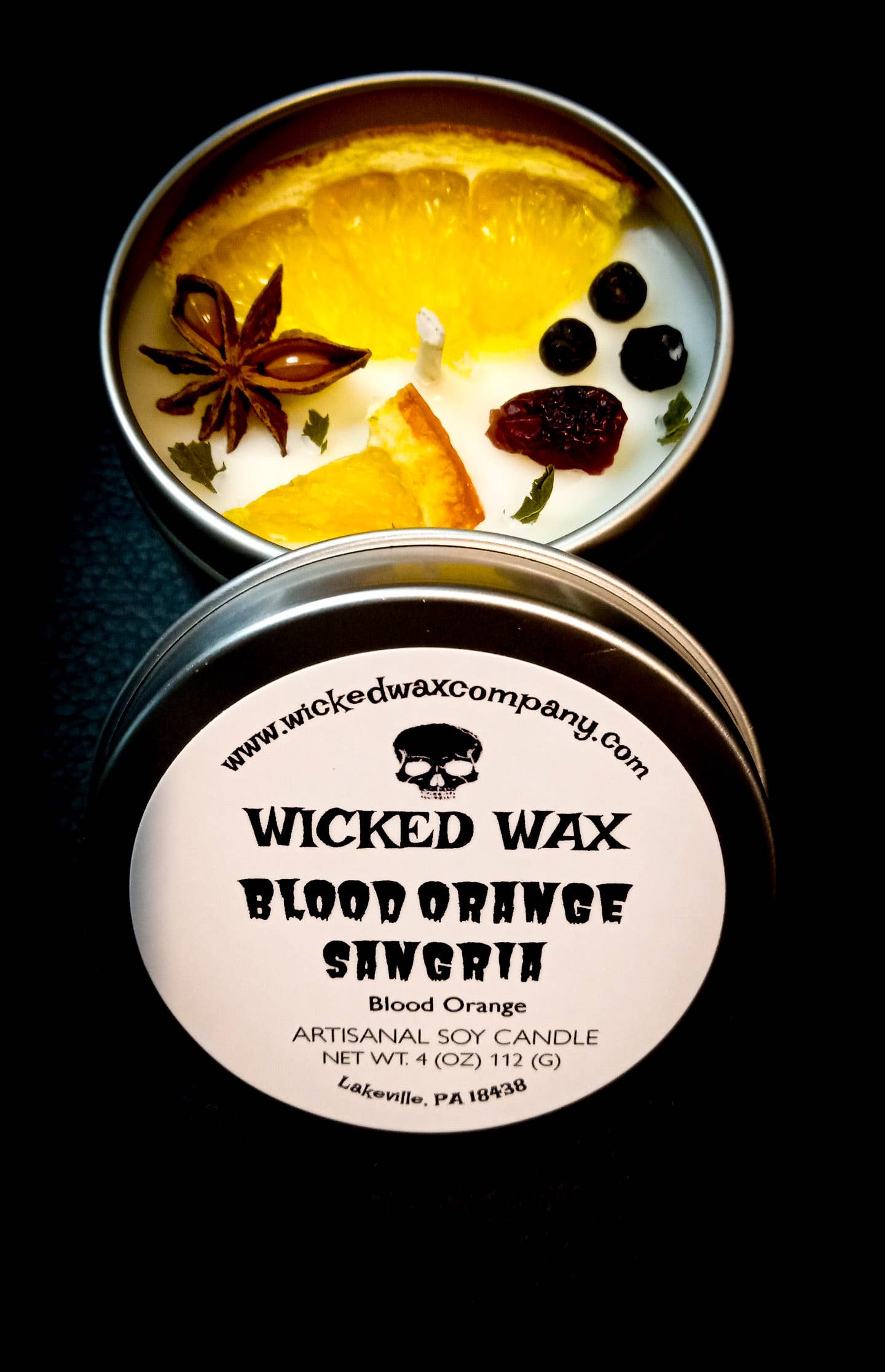 Wicked Wax - Vente Bougie en bocal - Bougie sangria Blood Orange3