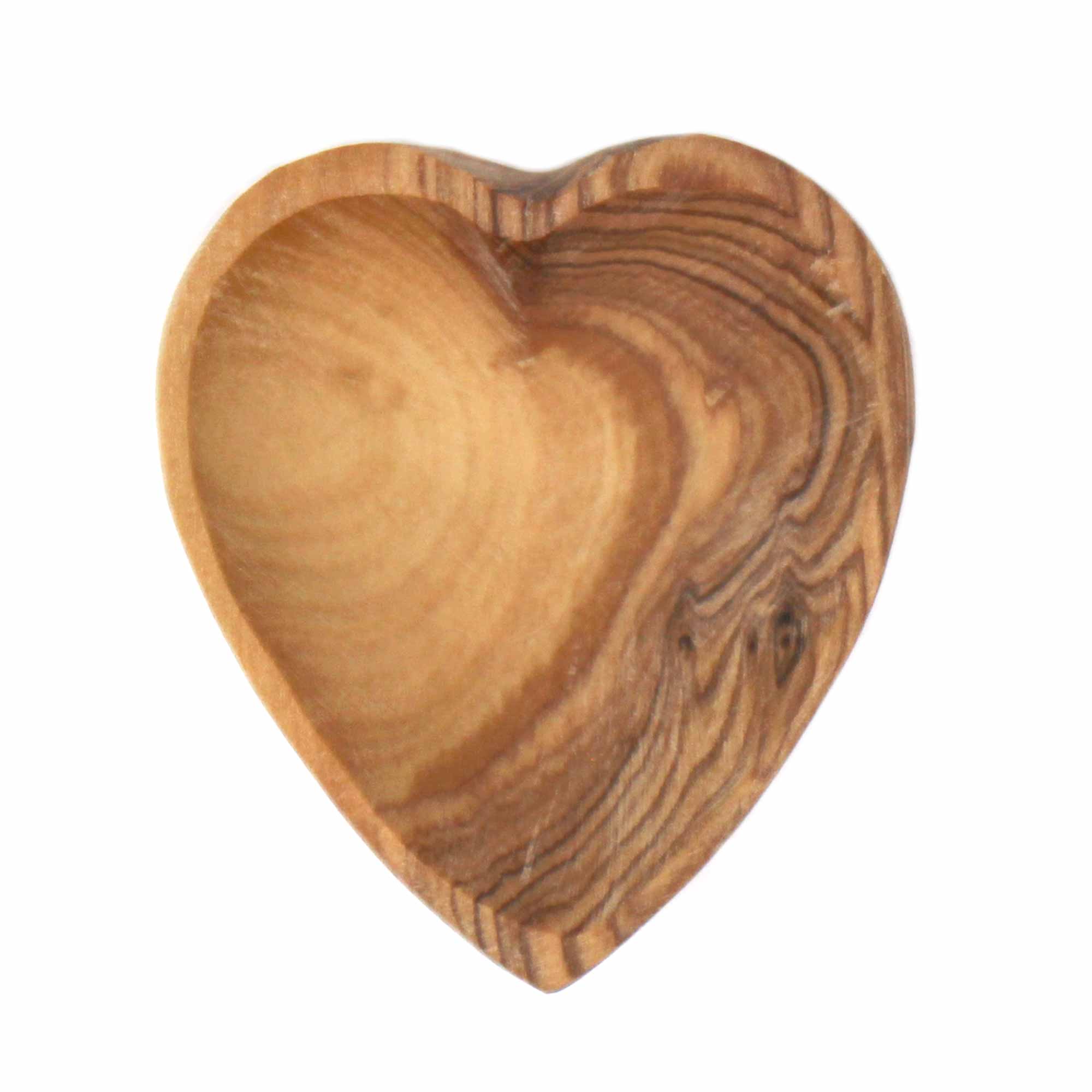 Global Crafts - Wholesale Jewelry Dish - **Pack of 25 SPECIAL PRICE** Petite Olive Wood Heart Trinket Bowls