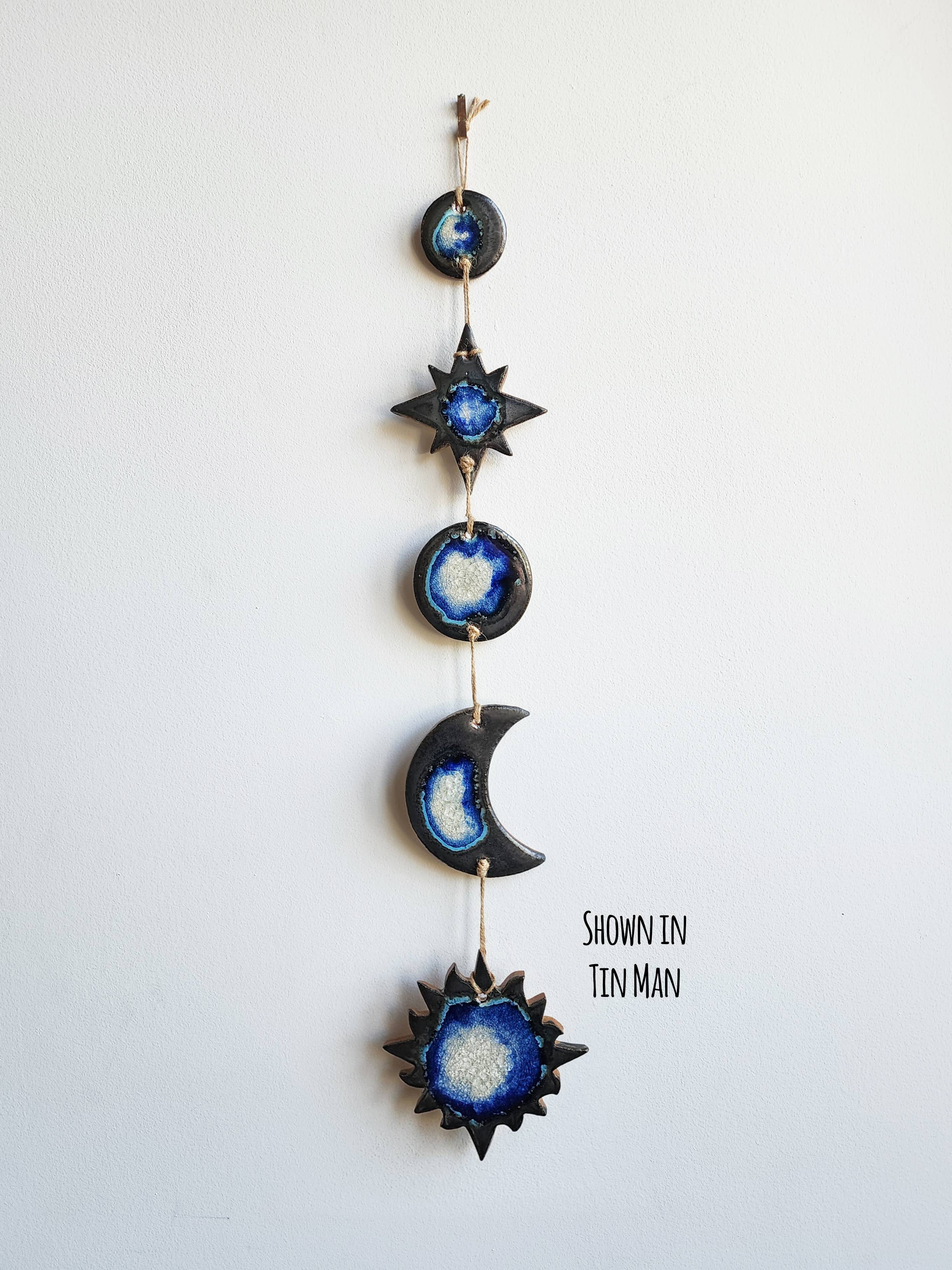 Dock 6 Pottery - Wholesale Wall Accent - Celestial Wall Hanging - Handmade Sun Moon Stars, Boho Gift9