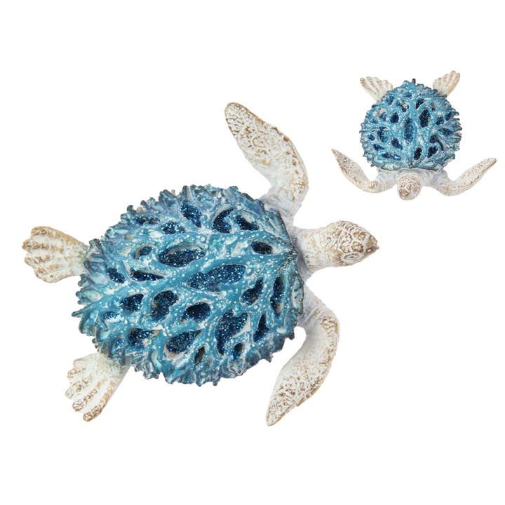 11cm Coral Finish Turtle with Glitter for wholesale by Cubby House by Malmar