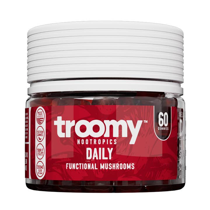 Dagligt: 14 champignonblandingsgummier (60-tællinger) for engroshandel hos Troomy Nootropics