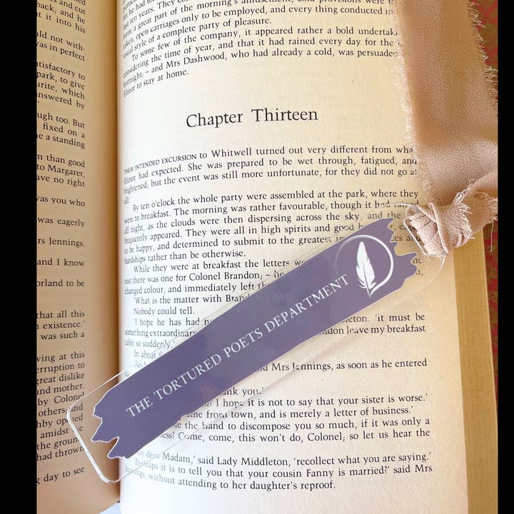 Typo Lettering Co - Wholesale Bookmark - Tay inspired Acrylic Bookmark-poets dept bookmark4