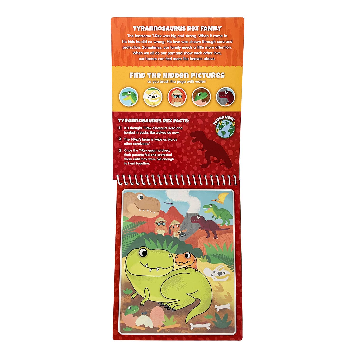 KangaToys - Wholesale Coloring & Activity Book - Kids & Baby - Dinosaur Families Aqua Brush Color with Water Book, Reusable8