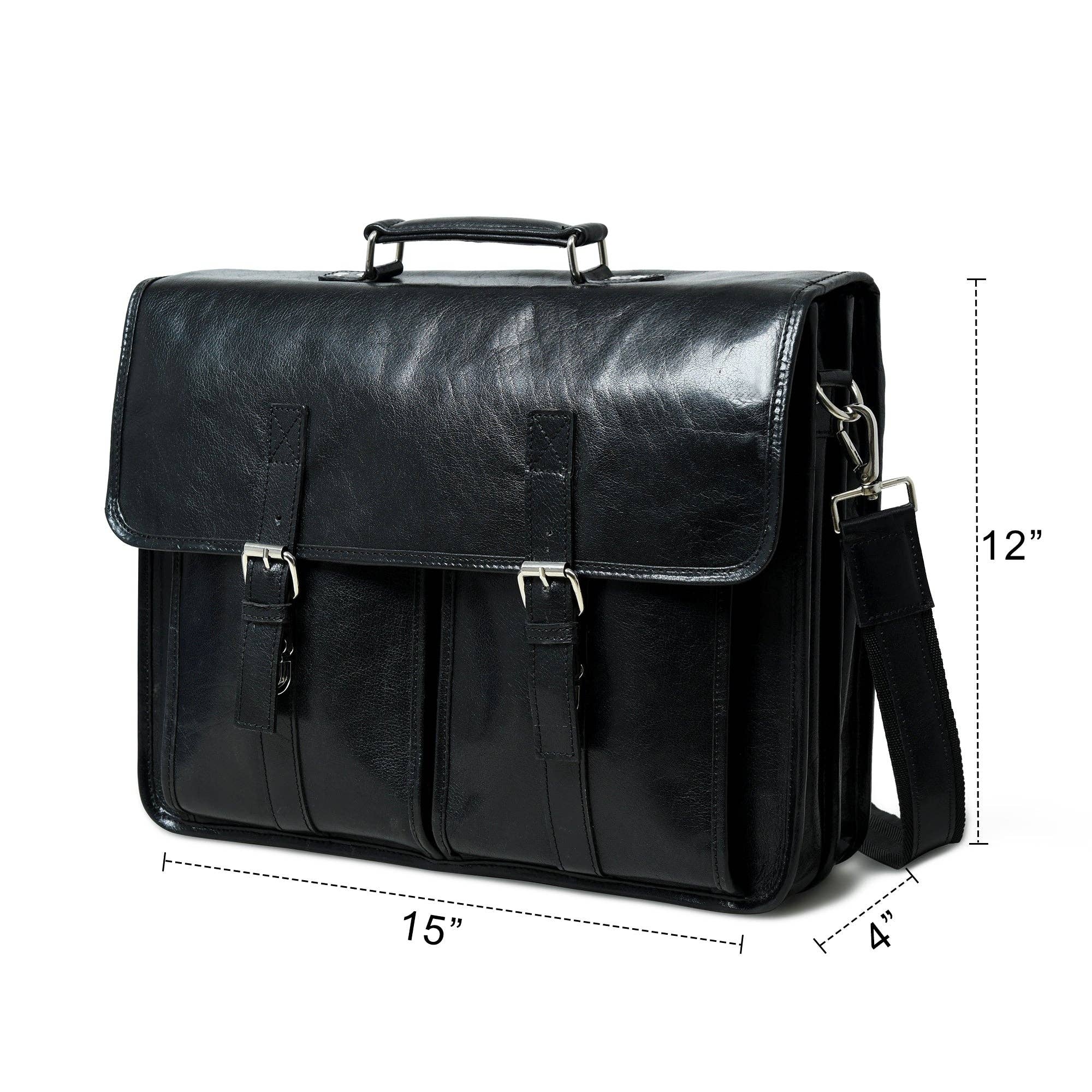 Classy Leather Bags – wholesale Briefcase – Unisex – The Architect Black Executive9